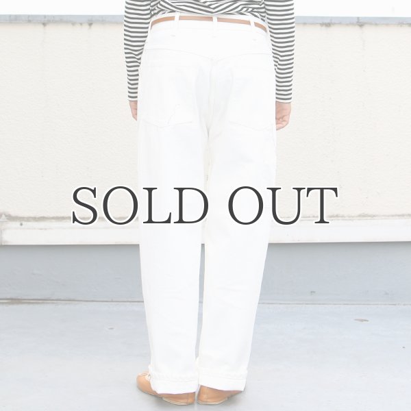 画像4: 赤耳（セルヴィッチ）ホワイトデニムワイドペインターインステップカットパンツ [Lady's]【MADE IN JAPAN】『日本製』【送料無料】/ Upscape Audience (4)