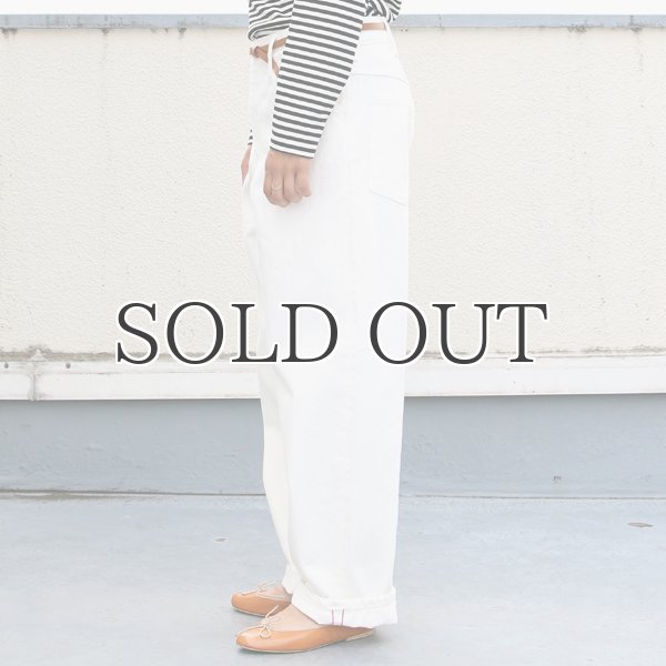 画像5: 赤耳（セルヴィッチ）ホワイトデニムワイドペインターインステップカットパンツ [Lady's]【MADE IN JAPAN】『日本製』【送料無料】/ Upscape Audience (5)