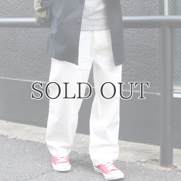 画像7: 赤耳（セルヴィッチ）ホワイトデニムワイドペインターインステップカットパンツ【MADE IN JAPAN】『日本製』/ Upscape Audience (7)