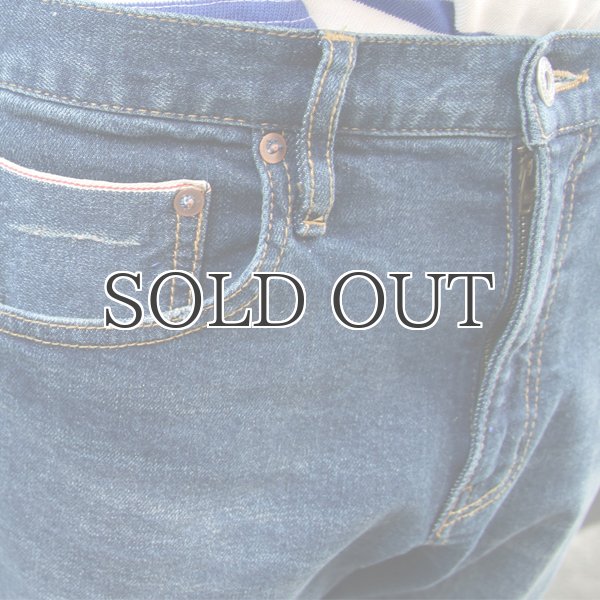 画像12: ヴィンテージ加工BIG RED LINE(赤太耳セルヴィッチ) ストレッチデニムアンクルパンツ 【送料無料】/ Audience (12)