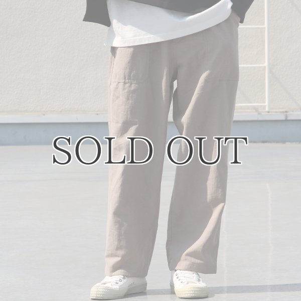 画像9: 綿麻ビンテージソフトキャンバス ベイカー ワイドイージーパンツ【MADE IN JAPAN】『日本製』【送料無料】 / Upscape Audience (9)
