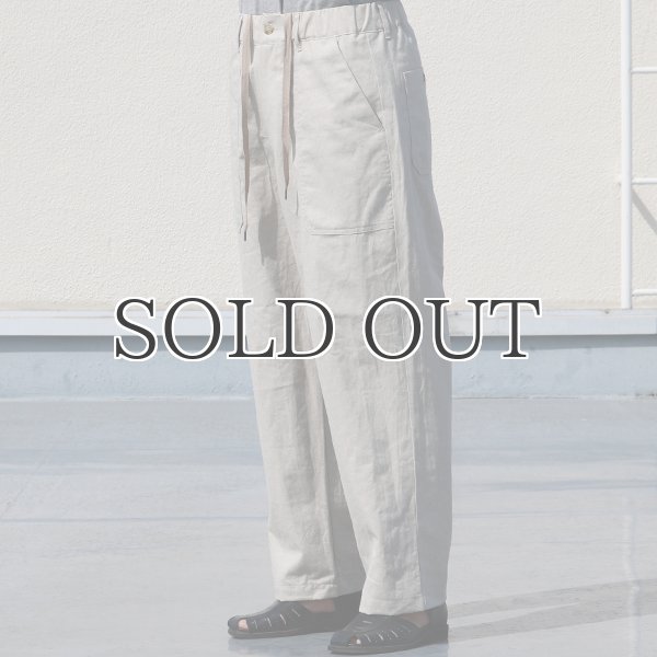 画像9: 綿麻ビンテージソフトキャンバス ベイカー ワイドイージーパンツ【MADE IN JAPAN】『日本製』【送料無料】 / Upscape Audience (9)
