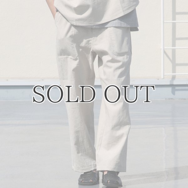 画像4: 綿麻ビンテージソフトキャンバス ベイカー ワイドイージーパンツ【MADE IN JAPAN】『日本製』【送料無料】 / Upscape Audience (4)