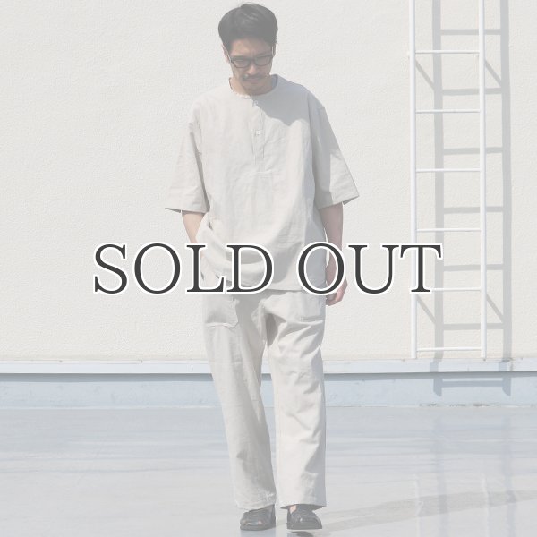 画像7: 綿麻ビンテージソフトキャンバス ベイカー ワイドイージーパンツ【MADE IN JAPAN】『日本製』【送料無料】 / Upscape Audience (7)