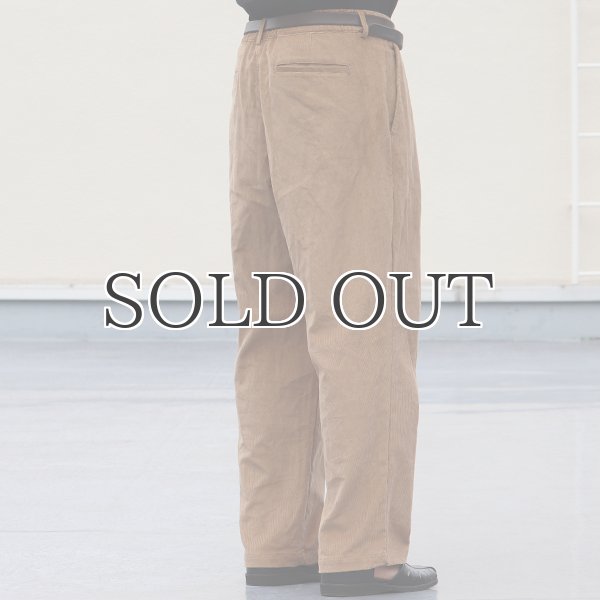 画像6: 14W(ウェール)コール天(コーデュロイ)2タック ワイドイージーパンツ【MADE IN JAPAN】『日本製』【送料無料】/ Upscape Audience (6)