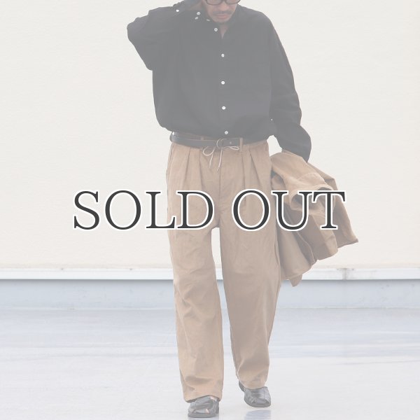 画像7: 14W(ウェール)コール天(コーデュロイ)2タック ワイドイージーパンツ【MADE IN JAPAN】『日本製』【送料無料】/ Upscape Audience (7)