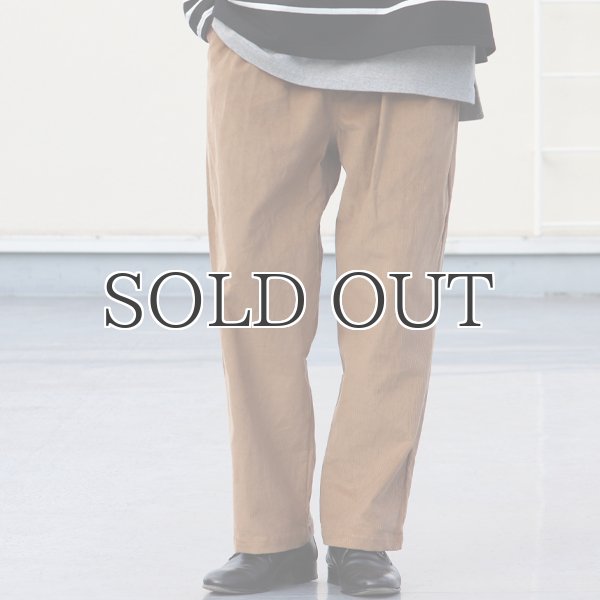 画像3: 14W（ウェール）コール天（コーデュロイ）2タック ワイドイージーパンツ【MADE IN JAPAN】『日本製』【送料無料】/ Upscape Audience (3)