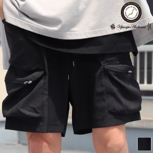 画像: 【ご予約商品・5月下旬〜6月上旬予定】TECH サッカーストライプ ストレージ カーゴ ポケット イージーショーツ【MADE IN JAPAN】『日本製』 / Upscape Audience