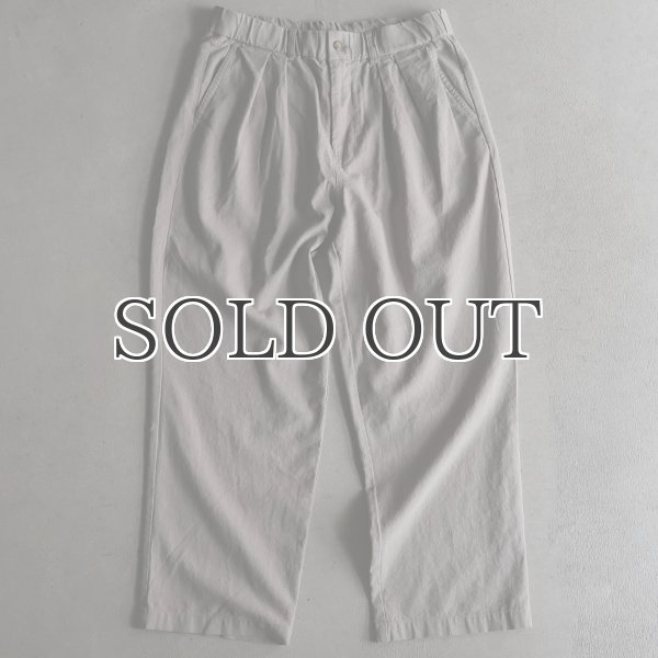画像10: 「和歌山」綿麻ビンテージソフトキャンバス 2タック イージーワイドパンツ【MADE IN JAPAN】『日本製』 / Upscape Audience (10)