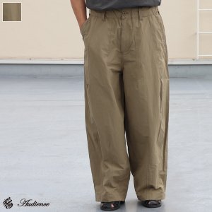 画像: 綿ナイロンギャバ US ARMY ファティーグ ワイド イージー バルーンパンツ 【送料無料】/Audience