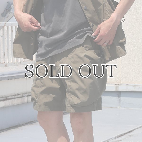 画像10: 綿ナイロンキャンバス サイドドローコード ビックポケット カーゴ イージーショーツ /Audience (10)