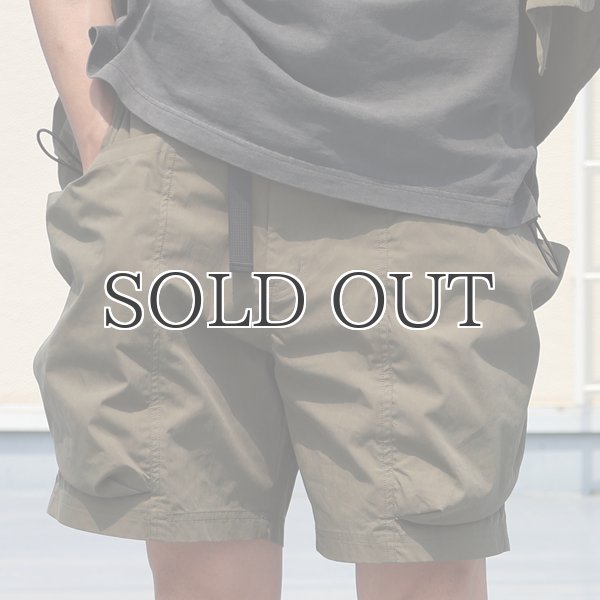 画像4: 綿ナイロンキャンバス サイドドローコード ビックポケット カーゴ イージーショーツ /Audience (4)