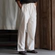 画像14: 綿麻ビンテージキャンバス 2タック ワイド テーパード イージーパンツ 【送料無料】/Audience (14)