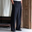 画像2: LANATEC® (ラナテック) TECH ウールライクツイル 2タック ワイドストレート イージーパンツ【MADE IN JAPAN】『日本製』【送料無料】/ Upscape Audience (2)