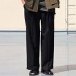 画像3: LANATEC® (ラナテック) TECH ウールライクツイル 2タック ワイドストレート イージーパンツ【MADE IN JAPAN】『日本製』【送料無料】/ Upscape Audience (3)