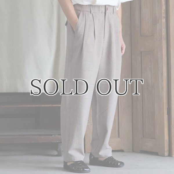 画像2: Reflax®(リフラクス) TECH リネンライクキャンバス 2タック ペグトップ ワイドテーパード イージーパンツ【MADE IN JAPAN】『日本製』/ Upscape Audience (2)