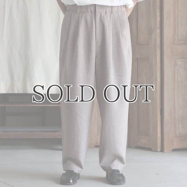 画像3: Reflax®(リフラクス) TECH リネンライクキャンバス 2タック ペグトップ ワイドテーパード イージーパンツ【MADE IN JAPAN】『日本製』/ Upscape Audience (3)