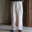 画像3: Naturemier™️（ナチュレミア）TECH リネンライク ランダムコードクロス BOXタック ワイドテーパード イージーパンツ【MADE IN JAPAN】『日本製』【送料無料】/ Upscape Audience  (3)