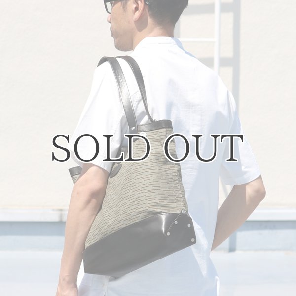 画像3: デッドストックレインカモテント生地×Leather Travel Mini Tote Bag 【送料無料】 / Upscape Audience VASCO (3)
