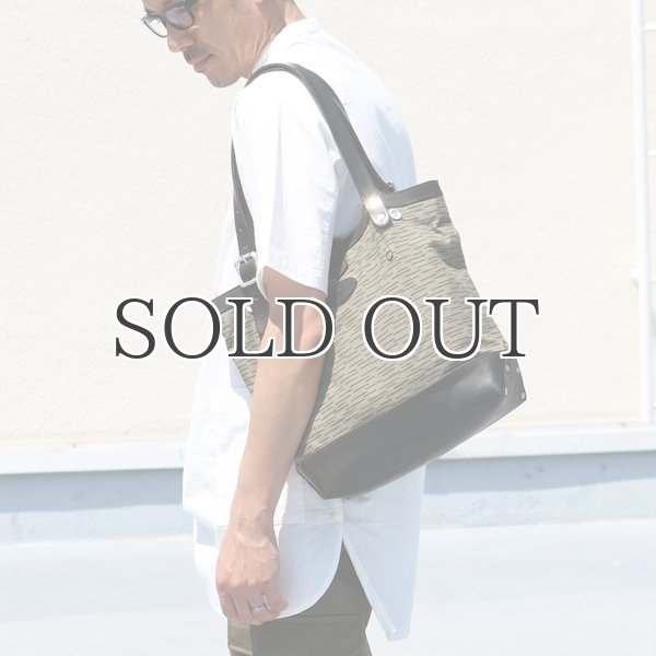 画像5: デッドストックレインカモテント生地×Leather Travel Mini Tote Bag 【送料無料】 / Upscape Audience VASCO (5)