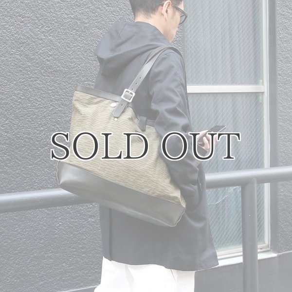 画像12: デッドストックレインカモテント生地×Leather Travel Tote Bag 【送料無料】 / Upscape Audience VASCO (12)