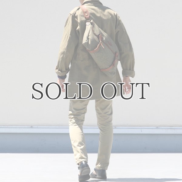 画像12: VASCO デッドストックレインカモテント生地×Leather Fishing Shoulder Bag 【送料無料】 / Upscape Audience (12)