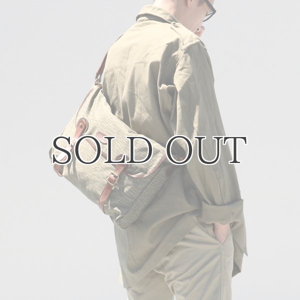 画像7: VASCO デッドストックレインカモテント生地×Leather Fishing Shoulder Bag 【送料無料】 / Upscape Audience (7)