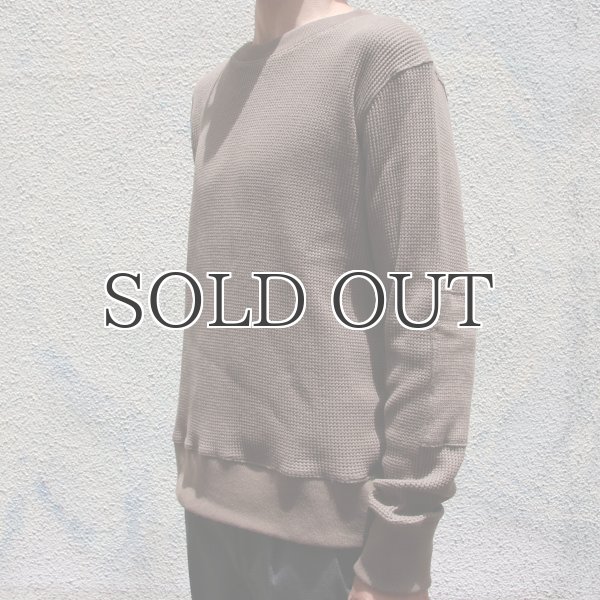 画像12: アメリカンドライワッフル×リブ エルボーパッチニット【MADE IN JAPAN】『日本製』 / Upscape Audience (12)