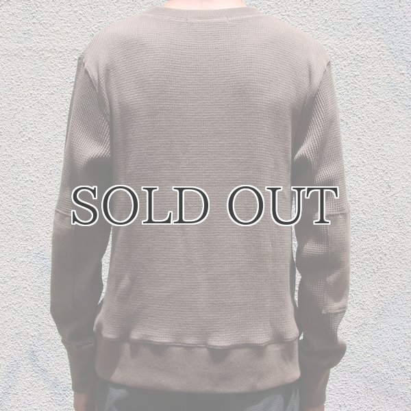 画像14: アメリカンドライワッフル×リブ エルボーパッチニット【MADE IN JAPAN】『日本製』 / Upscape Audience (14)