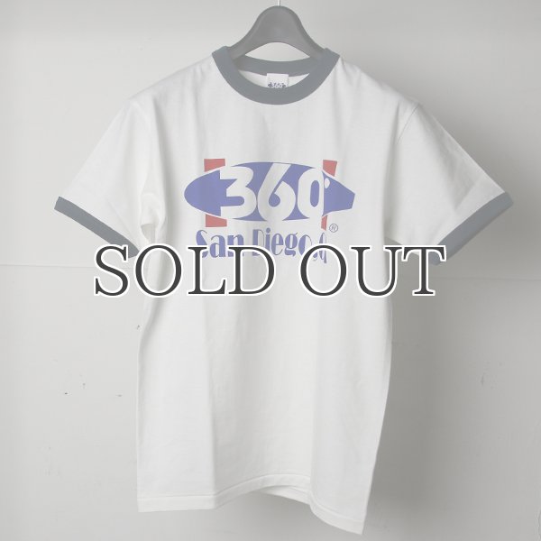 画像2: 360°SPORTS WEAR（スリーシックスティスポーツウェア） "360 LOGO" 6oz米綿丸胴リンガーS/S Tee/ Audience (2)