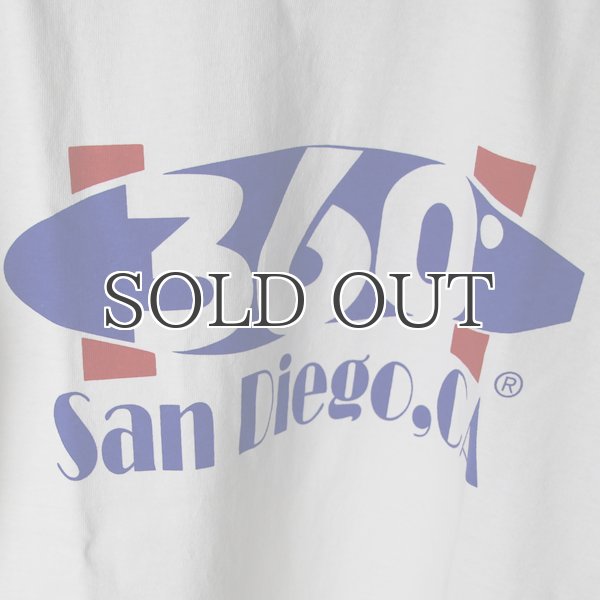 画像3: 360°SPORTS WEAR（スリーシックスティスポーツウェア） "360 LOGO" 6oz米綿丸胴リンガーS/S Tee/ Audience (3)
