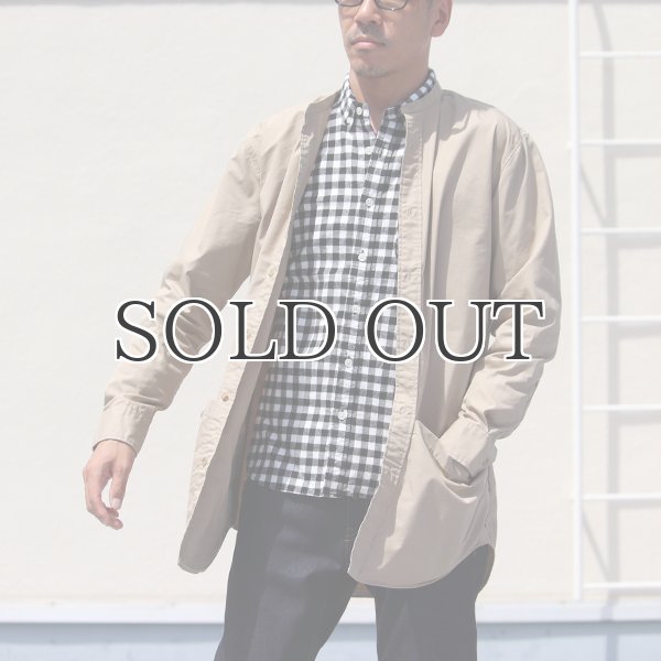 画像11: グリストーンW 綿ナイロン高密度ギャバ ルーズFIT バンドカラー ツールポケ 長袖シャツ【MADE IN JAPAN】『日本製』Upscape Audience (11)