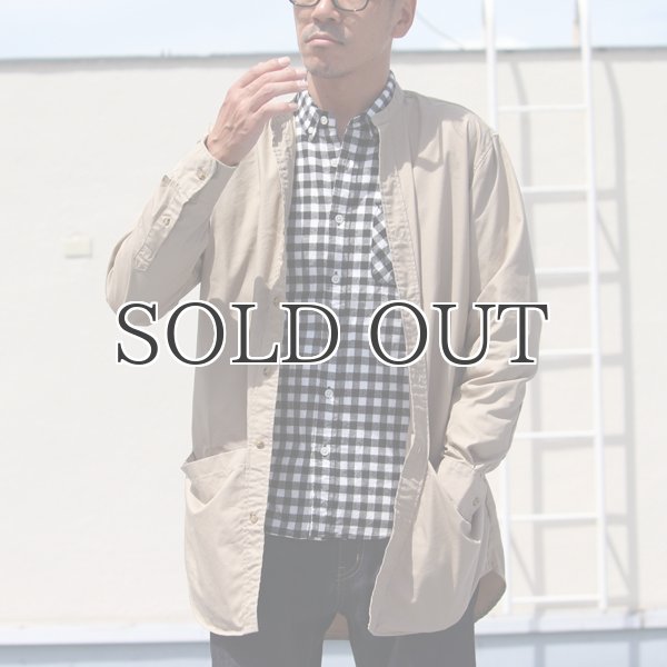 画像4: グリストーンW 綿ナイロン高密度ギャバ ルーズFIT バンドカラー ツールポケ 長袖シャツ【MADE IN JAPAN】『日本製』Upscape Audience (4)