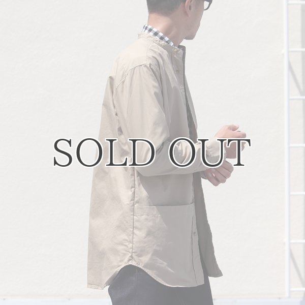 画像6: グリストーンW 綿ナイロン高密度ギャバ ルーズFIT バンドカラー ツールポケ 長袖シャツ【MADE IN JAPAN】『日本製』Upscape Audience (6)