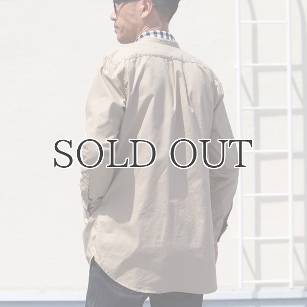 画像7: グリストーンW 綿ナイロン高密度ギャバ ルーズFIT バンドカラー ツールポケ 長袖シャツ【MADE IN JAPAN】『日本製』Upscape Audience (7)