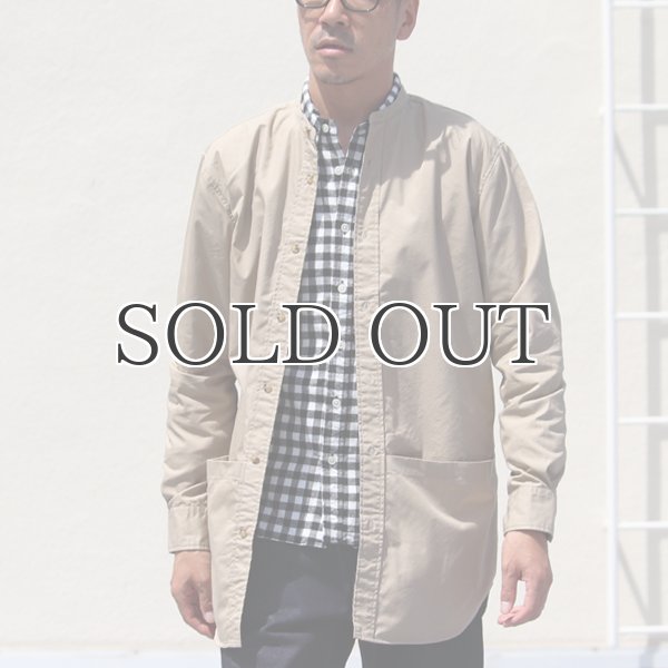 画像8: グリストーンW 綿ナイロン高密度ギャバ ルーズFIT バンドカラー ツールポケ 長袖シャツ【MADE IN JAPAN】『日本製』Upscape Audience (8)