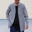 画像2: French Linen（フレンチリネン）ルーズFIT バンドカラー 長袖シャツ【MADE IN JAPAN】『日本製』/ Upscape Audience (2)