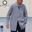 画像1: French Linen（フレンチリネン）ルーズFIT バンドカラー 長袖シャツ【MADE IN JAPAN】『日本製』/ Upscape Audience (1)