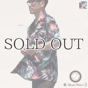画像: コットンレーヨン ヴィンテージボタニカル柄  オープンカラー ルーズフィットシャツ【MADE IN JAPAN】『日本製』/ Upscape Audience