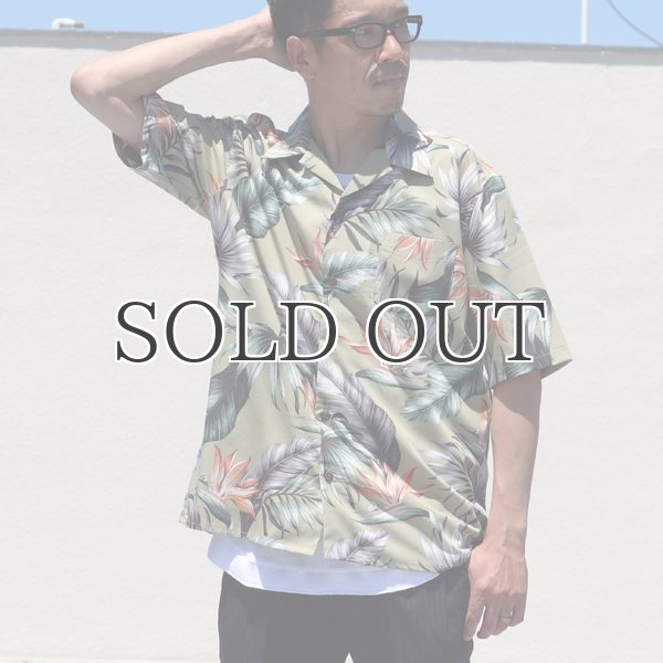 画像3: コットンレーヨン ヴィンテージボタニカル柄  オープンカラー ルーズフィットシャツ【MADE IN JAPAN】『日本製』/ Upscape Audience (3)