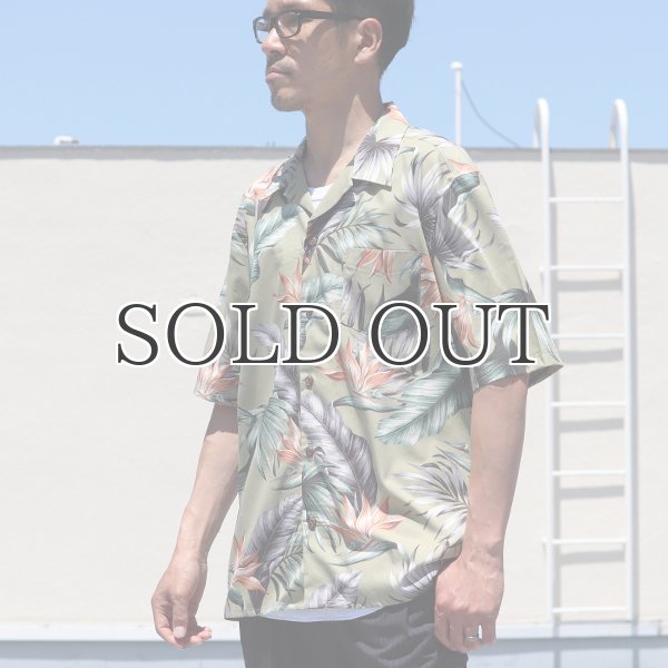 画像4: コットンレーヨン ヴィンテージボタニカル柄  オープンカラー ルーズフィットシャツ【MADE IN JAPAN】『日本製』/ Upscape Audience (4)