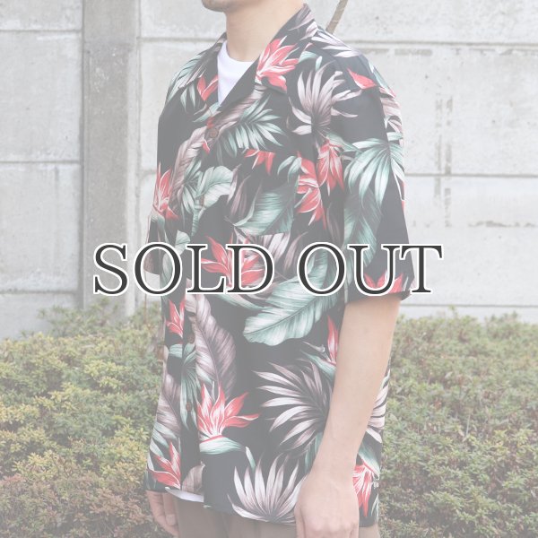 画像14: コットンレーヨン ヴィンテージボタニカル柄  オープンカラー ルーズフィットシャツ【MADE IN JAPAN】『日本製』/ Upscape Audience (14)