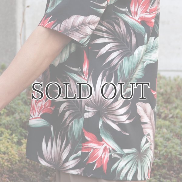 画像20: コットンレーヨン ヴィンテージボタニカル柄  オープンカラー ルーズフィットシャツ【MADE IN JAPAN】『日本製』/ Upscape Audience (20)