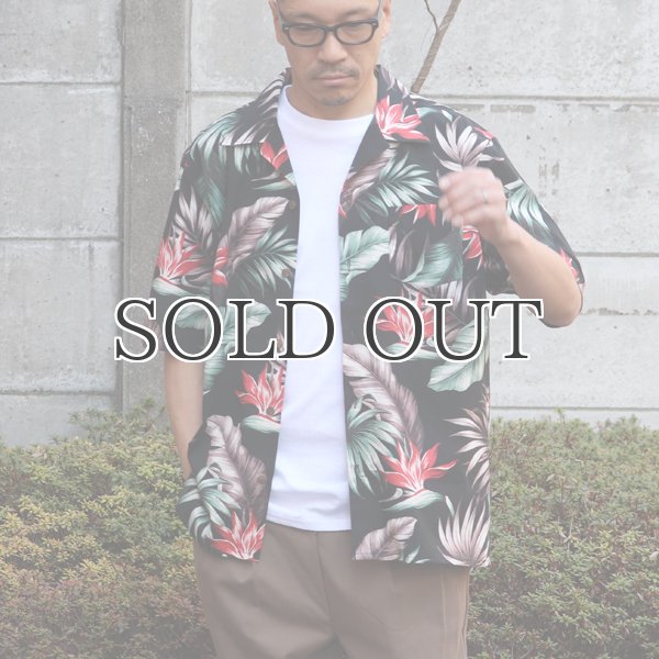 画像6: コットンレーヨン ヴィンテージボタニカル柄  オープンカラー ルーズフィットシャツ【MADE IN JAPAN】『日本製』/ Upscape Audience (6)