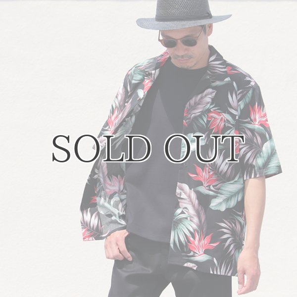 画像3: コットンレーヨン ヴィンテージボタニカル柄  オープンカラー ルーズフィットシャツ【MADE IN JAPAN】『日本製』/ Upscape Audience (3)