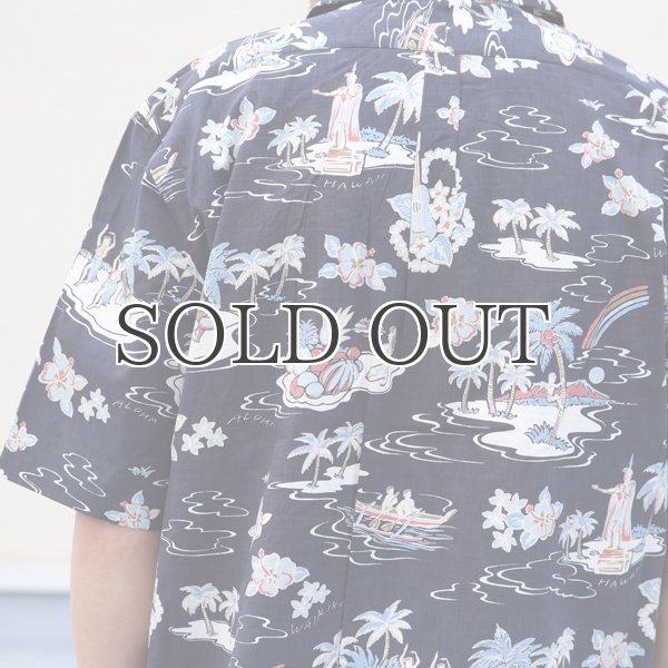 画像9: コットンレーヨン ヴィンテージHAWAII&LEAVES柄  オープンカラー ハーフスリーブシャツ【MADE IN JAPAN】『日本製』/ Upscape Audience (9)