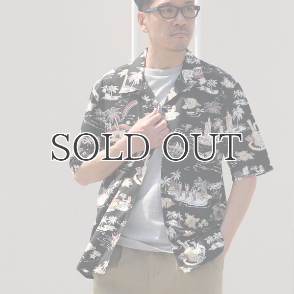 画像12: コットンレーヨン ヴィンテージHAWAII＆LEAVES柄  オープンカラー ハーフスリーブシャツ【MADE IN JAPAN】『日本製』/ Upscape Audience (12)