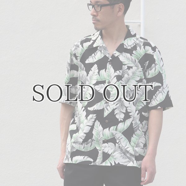 画像4: コットンレーヨン ヴィンテージHAWAII＆LEAVES柄  オープンカラー ハーフスリーブシャツ【MADE IN JAPAN】『日本製』/ Upscape Audience (4)