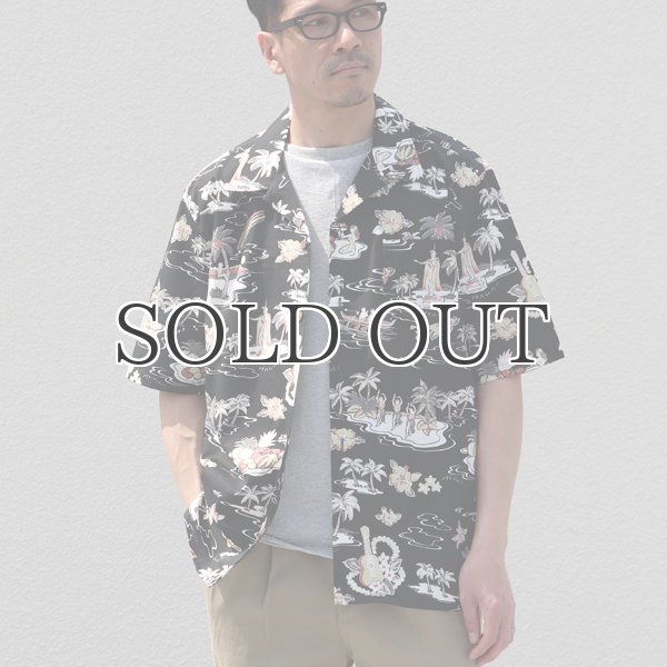画像11: コットンレーヨン ヴィンテージHAWAII＆LEAVES柄  オープンカラー ハーフスリーブシャツ【MADE IN JAPAN】『日本製』/ Upscape Audience (11)