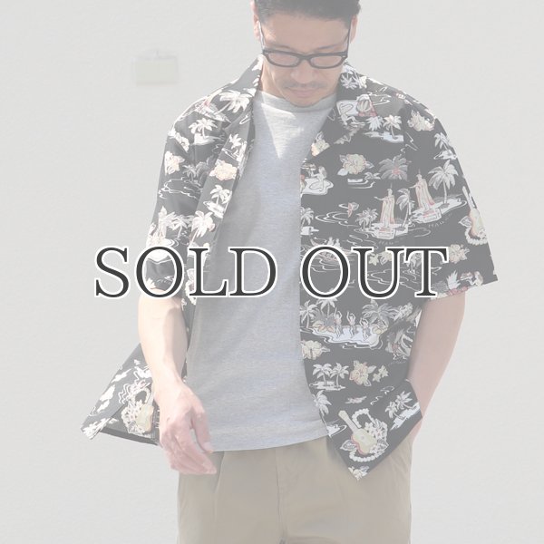 画像8: コットンレーヨン ヴィンテージHAWAII＆LEAVES柄  オープンカラー ハーフスリーブシャツ【MADE IN JAPAN】『日本製』/ Upscape Audience (8)